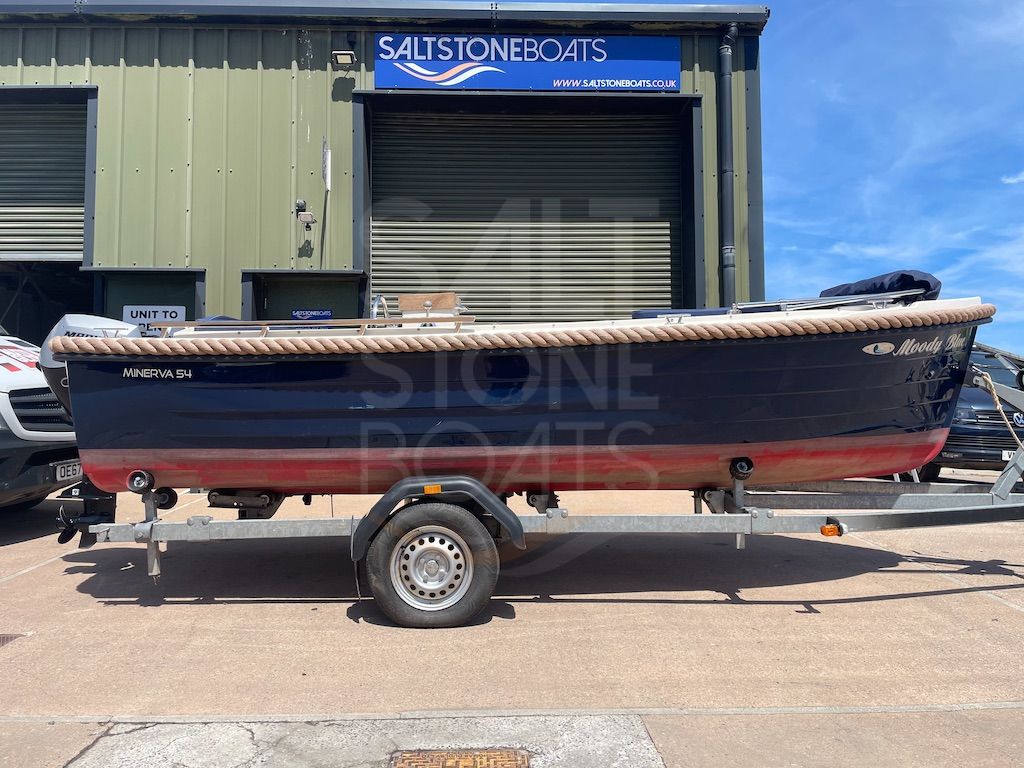 Minerva 54 Launch Open Boat Mariner F20 hp 4 stroke outboard and Trailer - SOLD